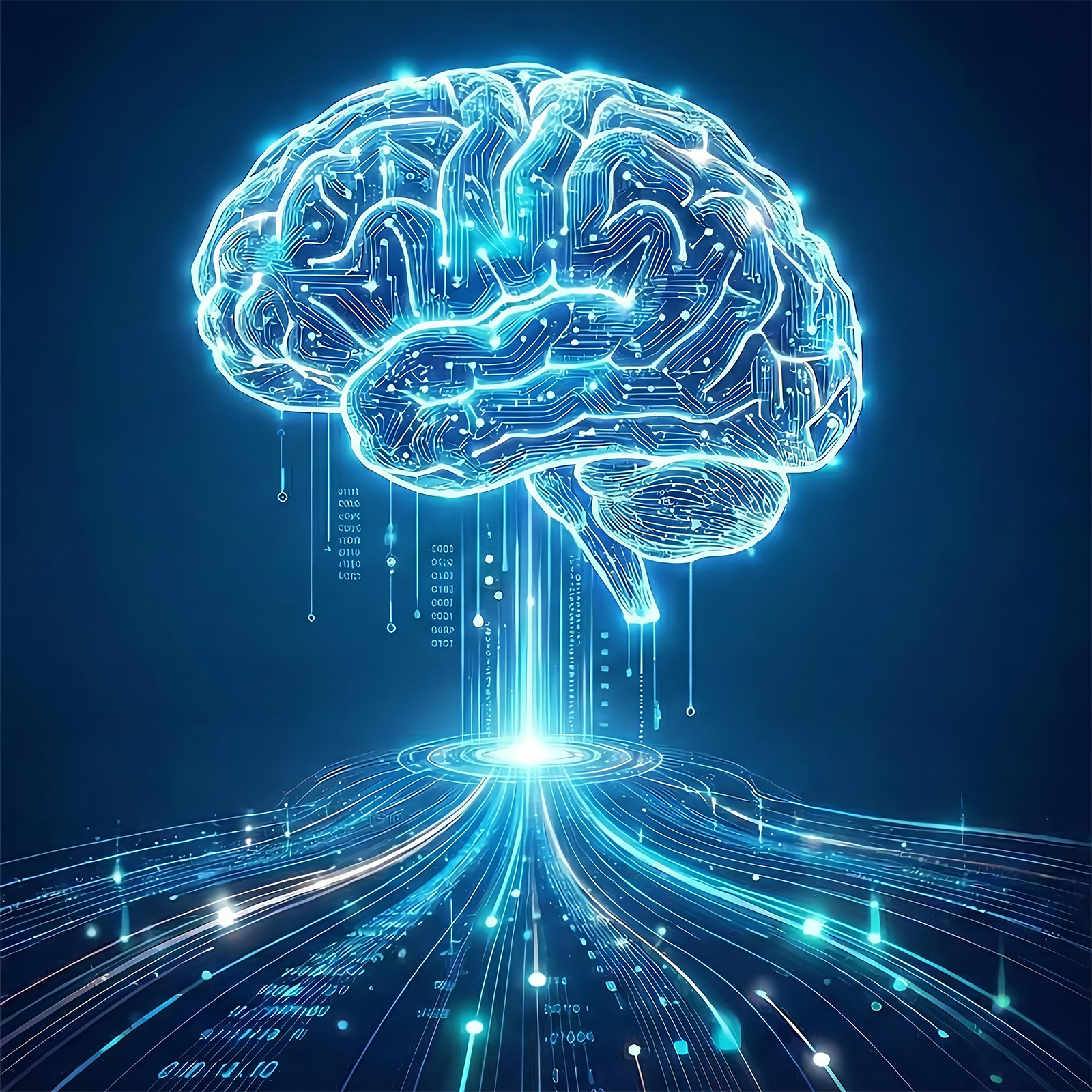 Ilustración de una red neuronal artificial con forma de cerebro, símbolo de la jornada